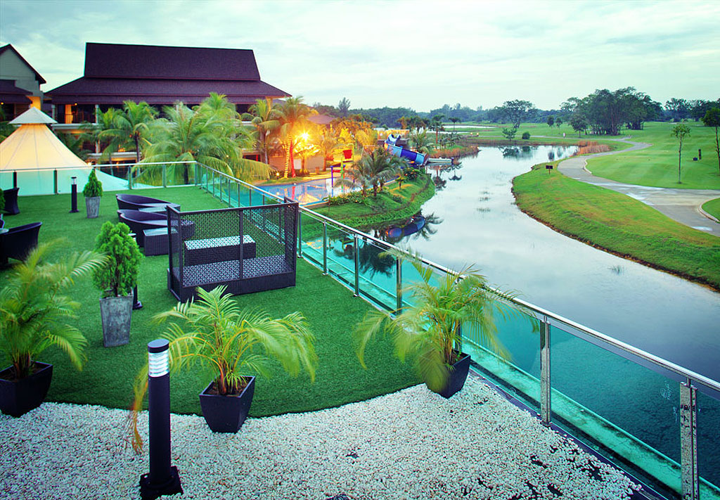 A view from the resort over the golf course