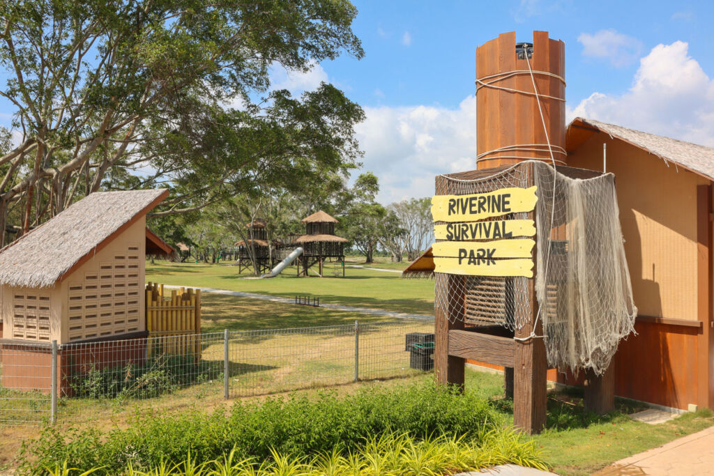 Some of the climbing activities at the Riverine Survival Park