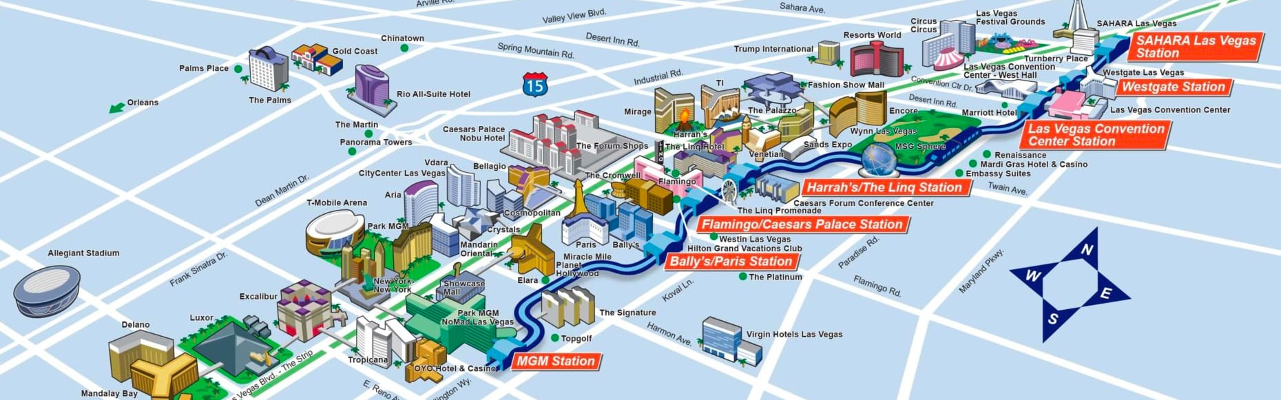 Las Vegas Monorail Map - United States Map