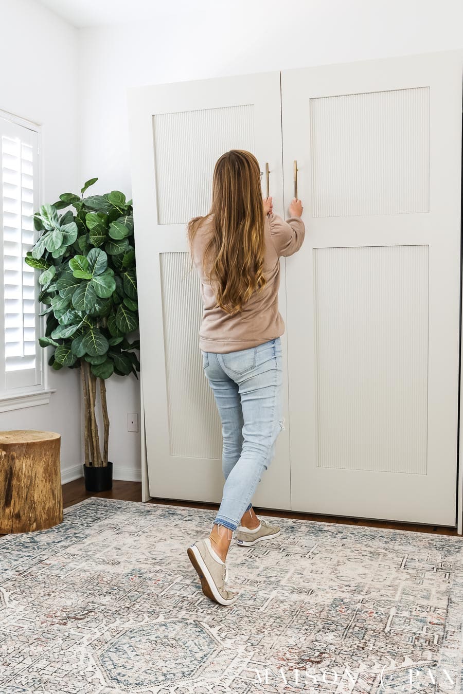 DIY Murphy Bed with Fluted Doors