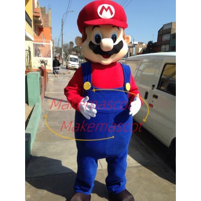 Classic Role Super Mario Mascot Cartoon Costume