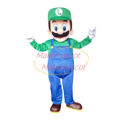 Green Mario Luigi Mascot Costume