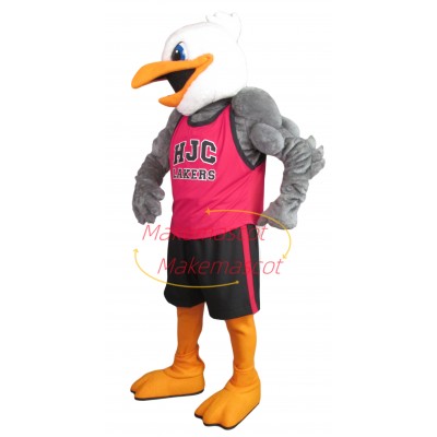 Great Basketball Player Bird With Bulging Muscle Mascot Costume