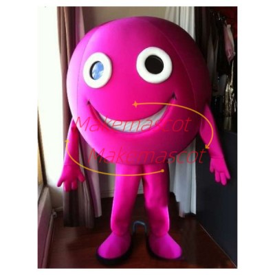 Rose Red Smiley Doll Mascot Costume