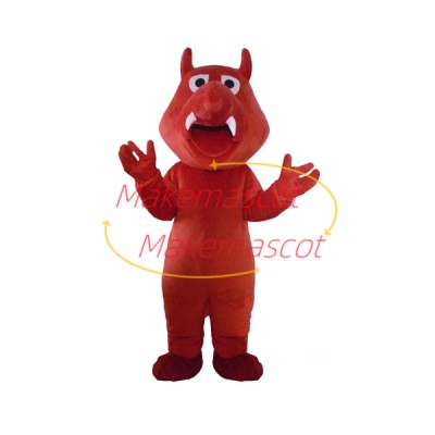 Adult Sharp Teeth Red Dragon Mascot Costume