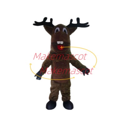 Glad The Plush Brown Moose Mascot Costume