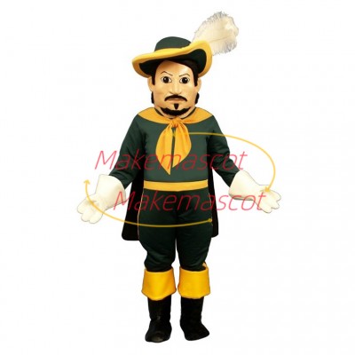 Green Cavalier Man Mascot Costume	