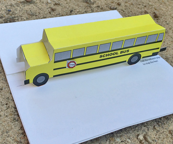 Printable 3D Paper Bus Template