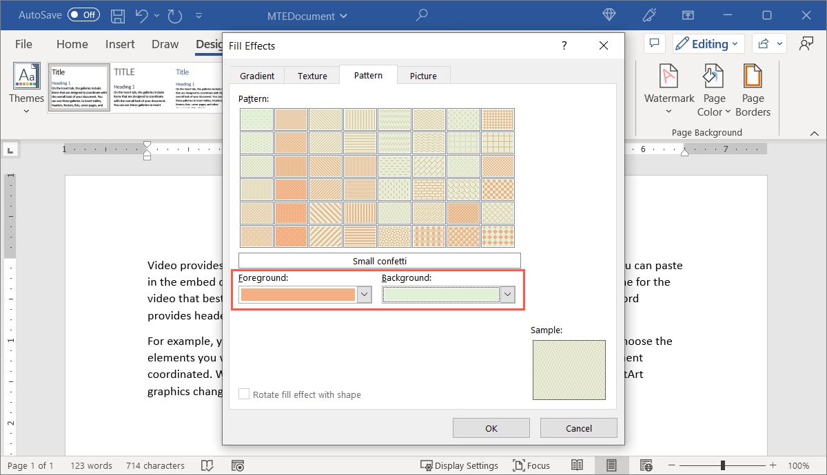 Pattern color selectors