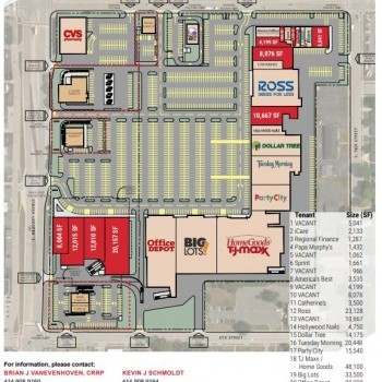 Plan of mall Green Bay Plaza