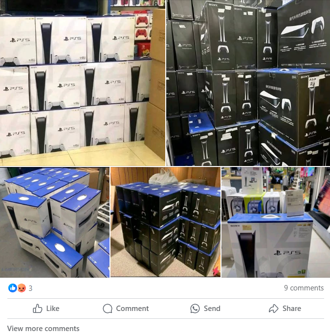 example of an ad on a Facebook pallet liquidation group