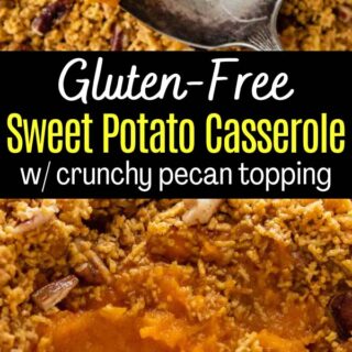 gluten free sweet potato casserole pinterest pin.