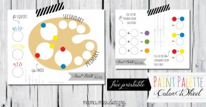 Paint Palette Color Wheel #paintpalette #freeprintable #learningcolors