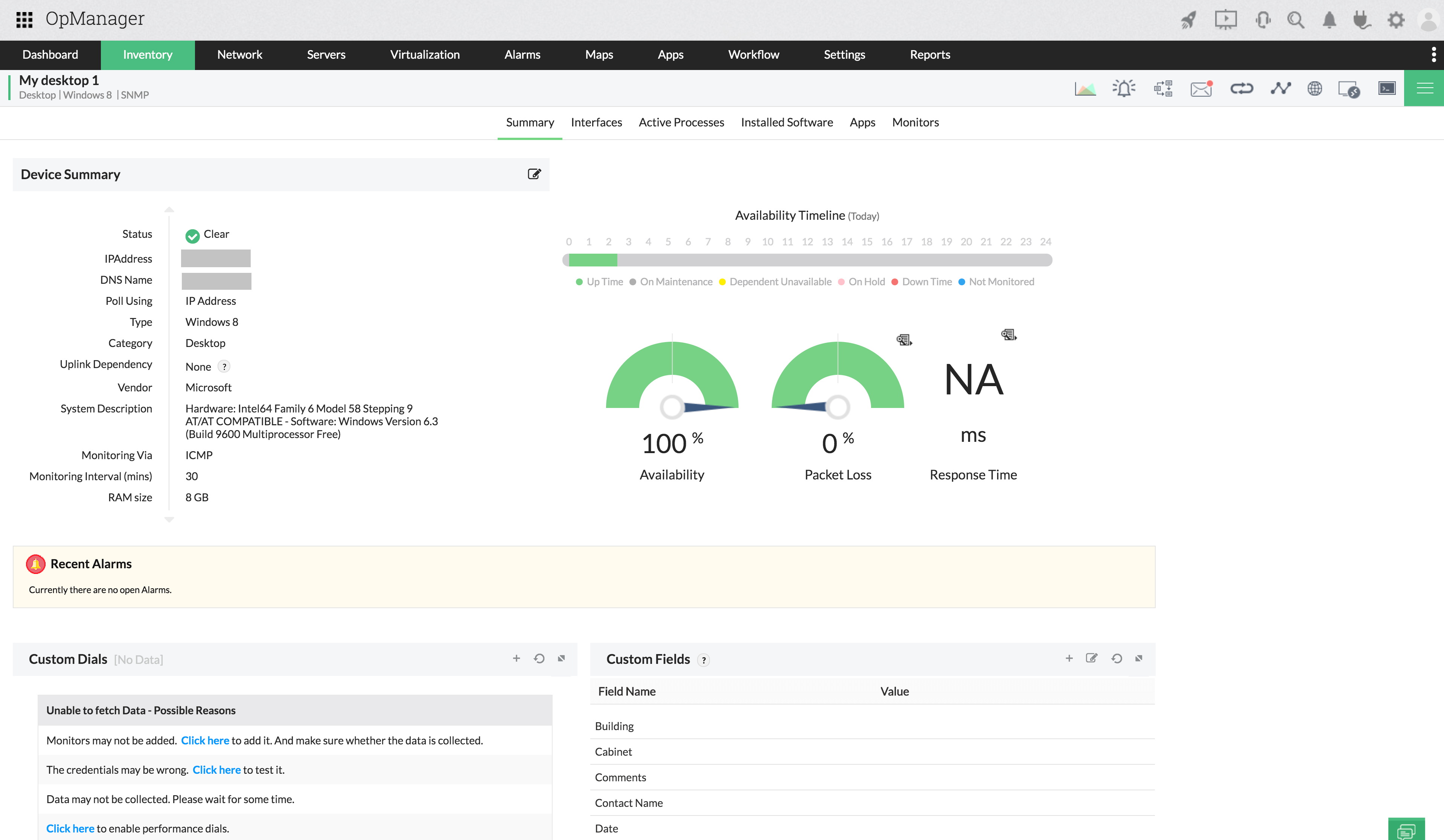 Network management system- ManageEngine OpManager