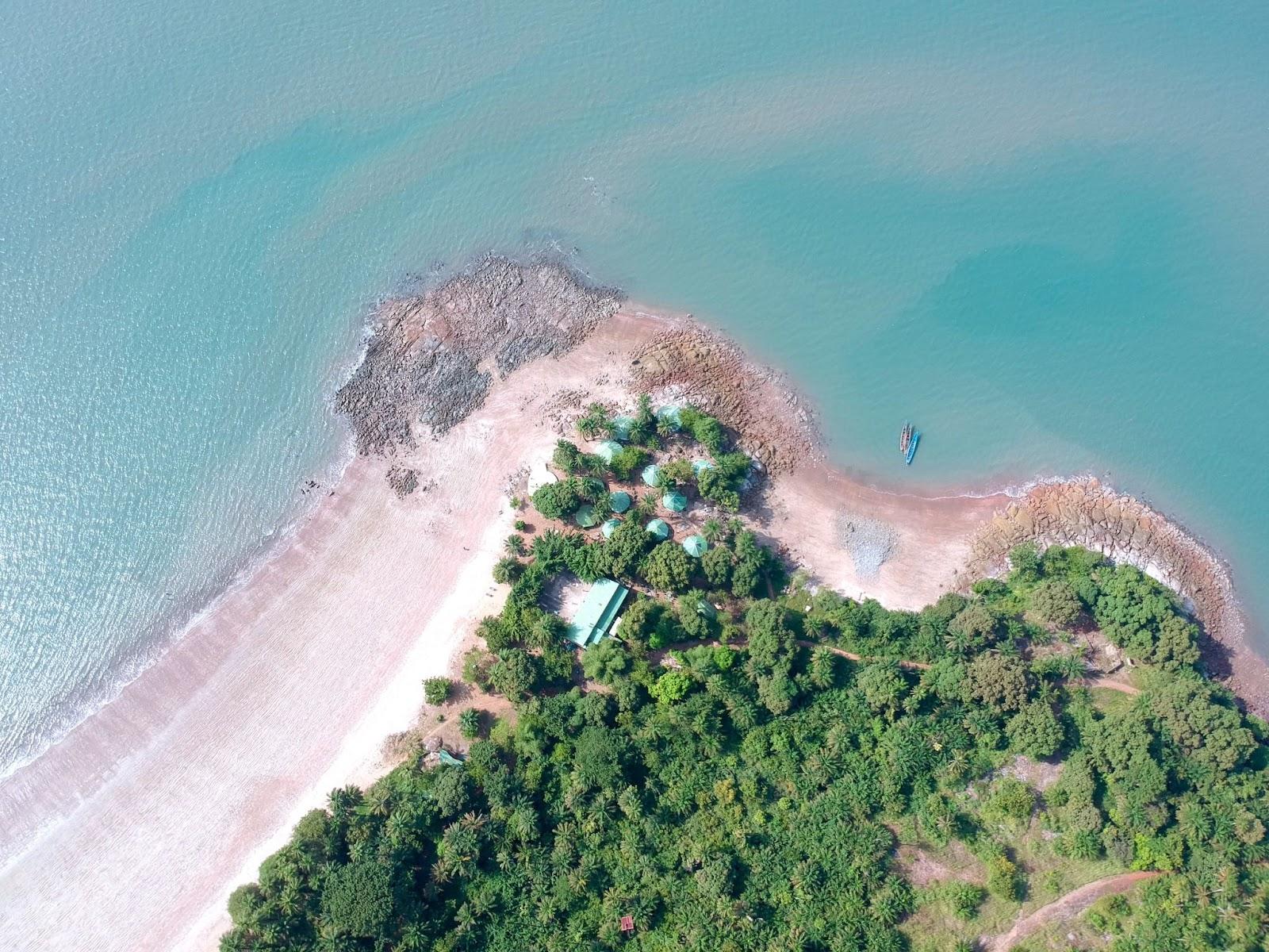 Aerial photo of a beach in Equitorial Guinea