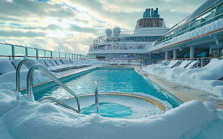 snow on a cruise ship