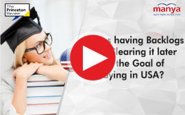 Does having backlogs and clearing it later affect the goal of studying in USA