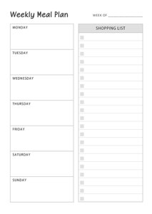 Free Printable Weekly Meal Planner