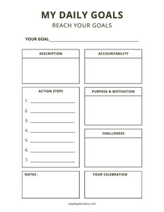 Daily Goals Tracker