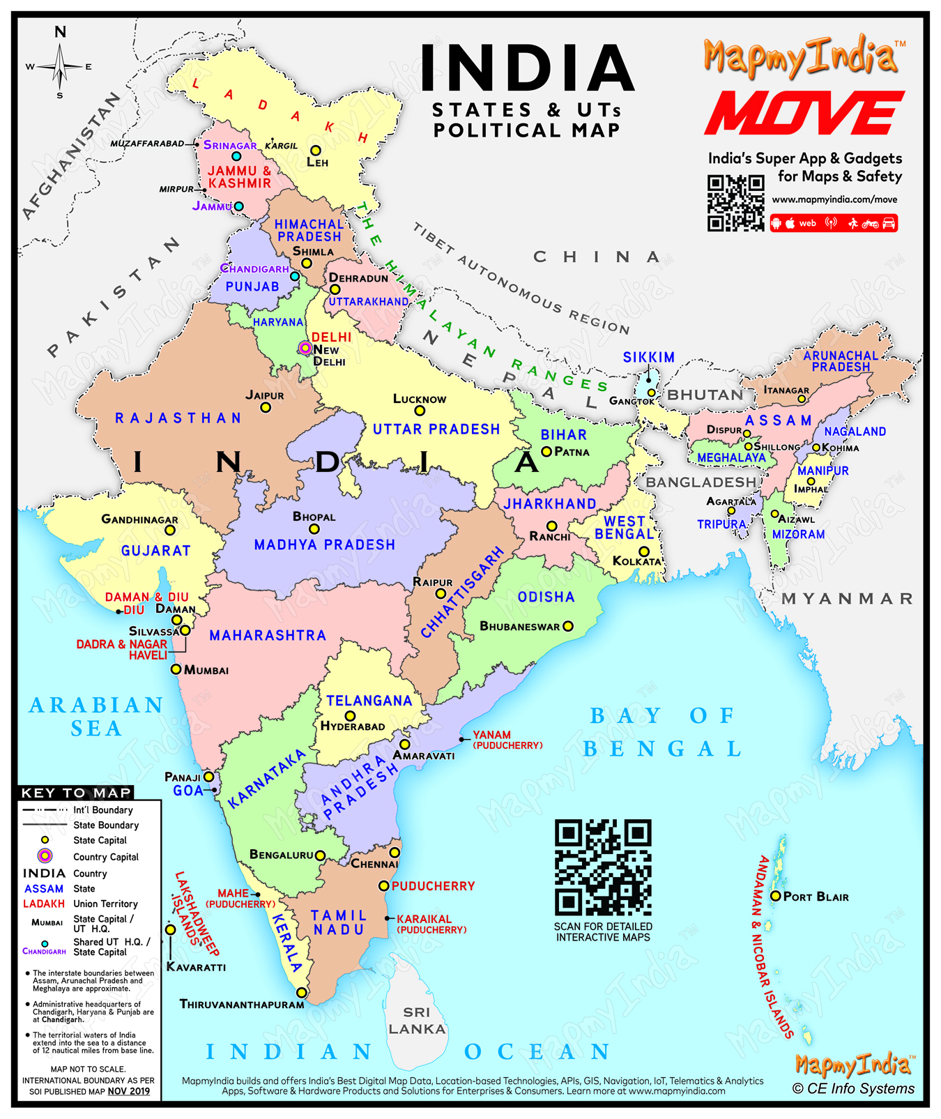 India Map With States PDF