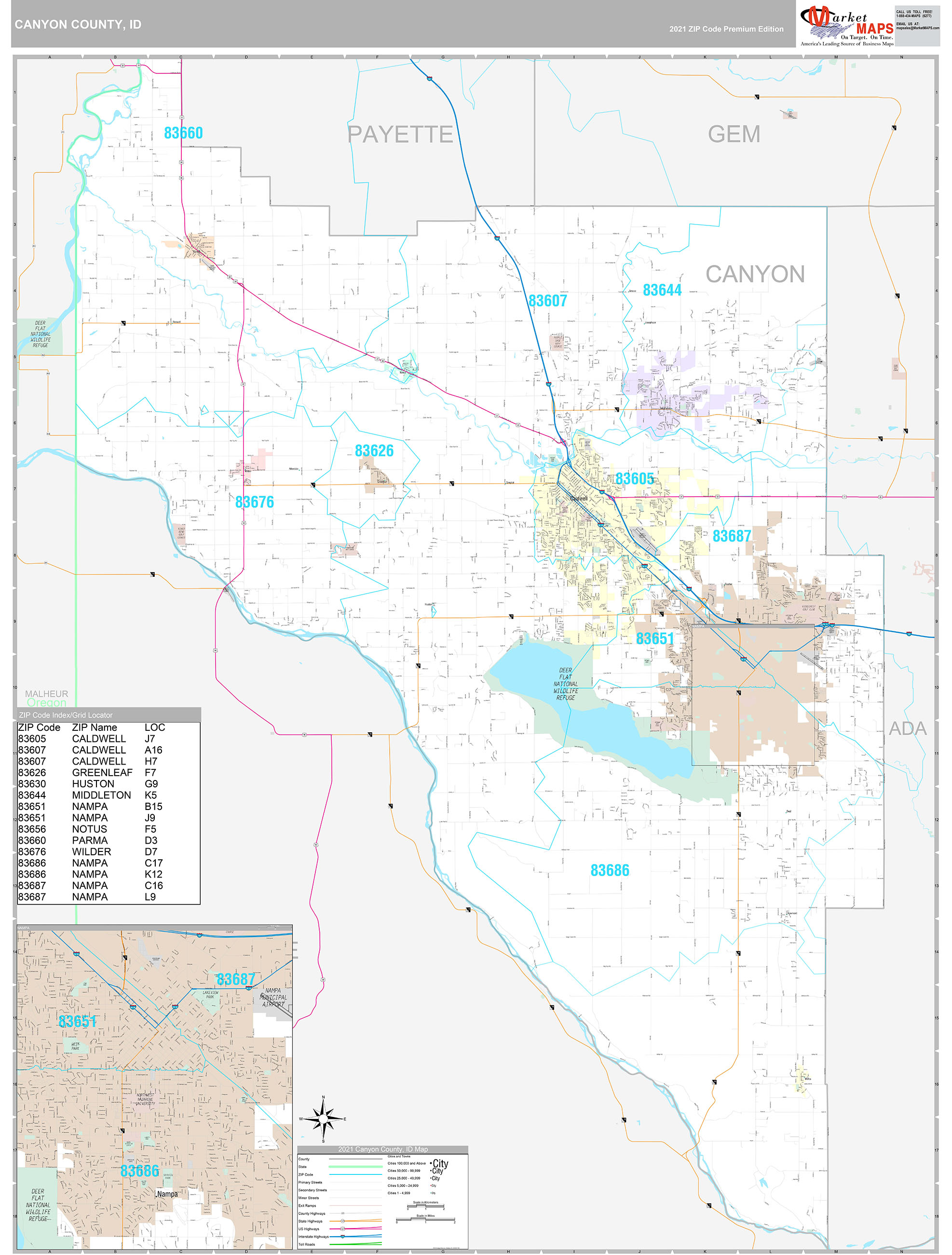 Canyon County Highway District Map