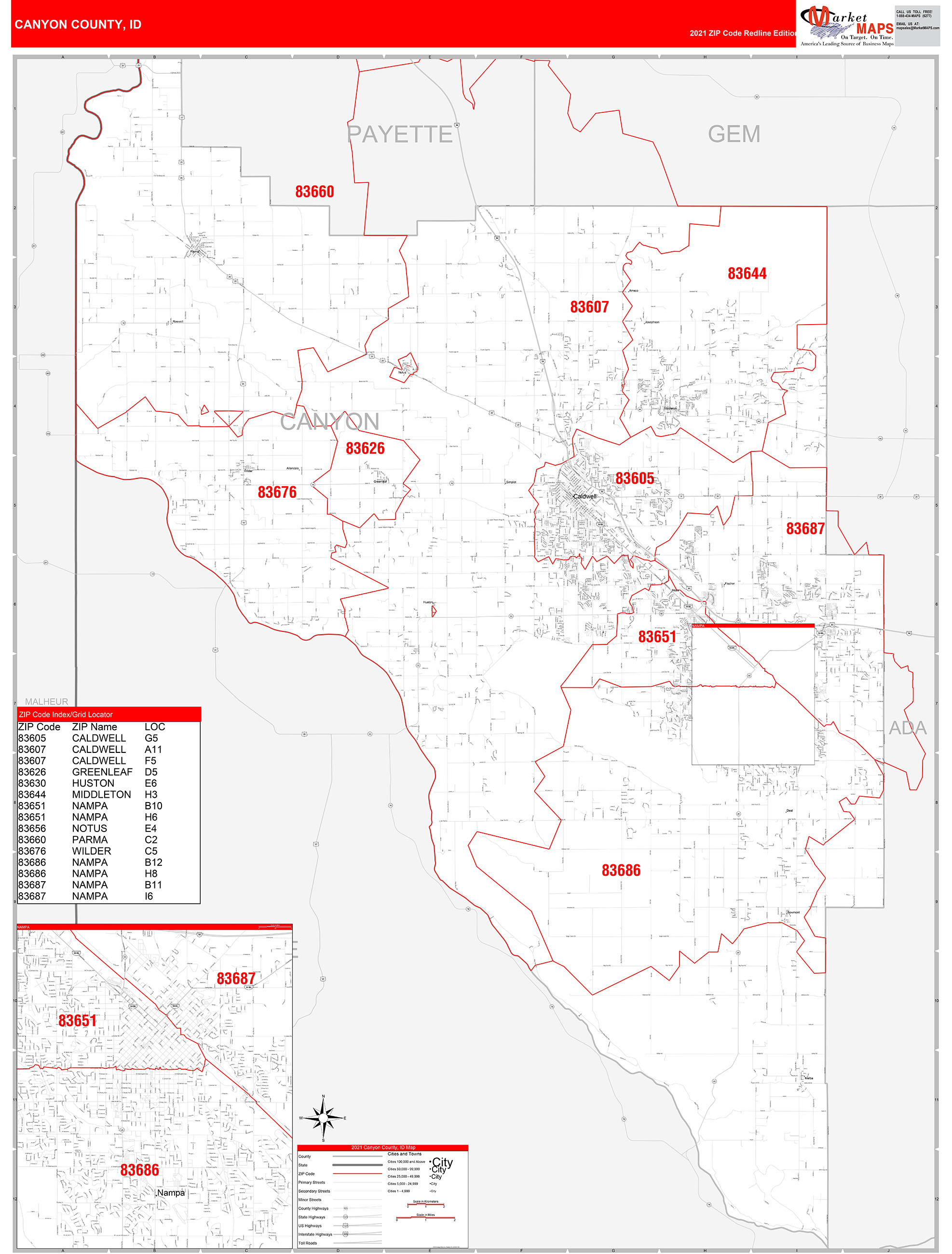 Canyon County Highway District Map