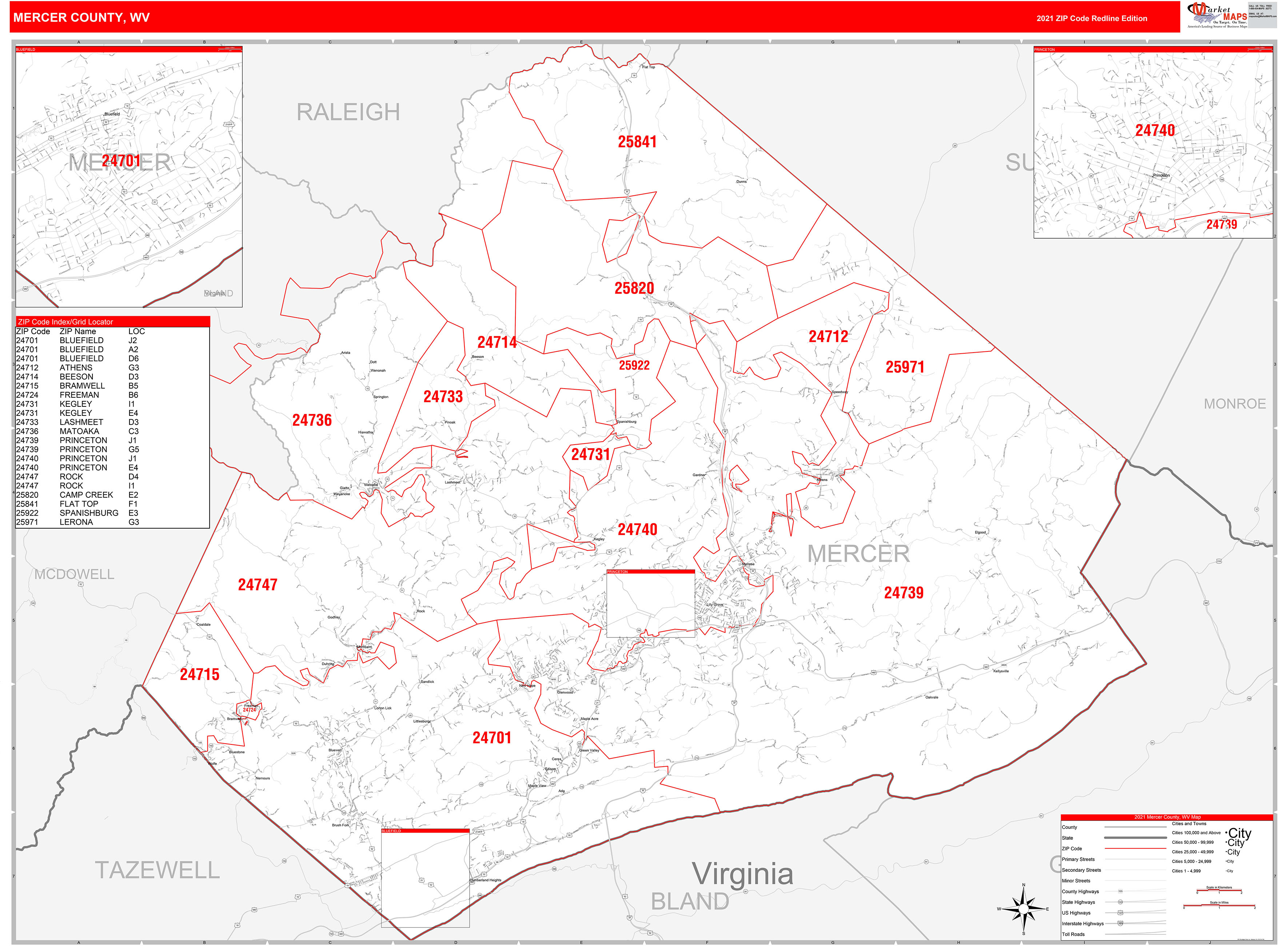 Mercer County Park Map