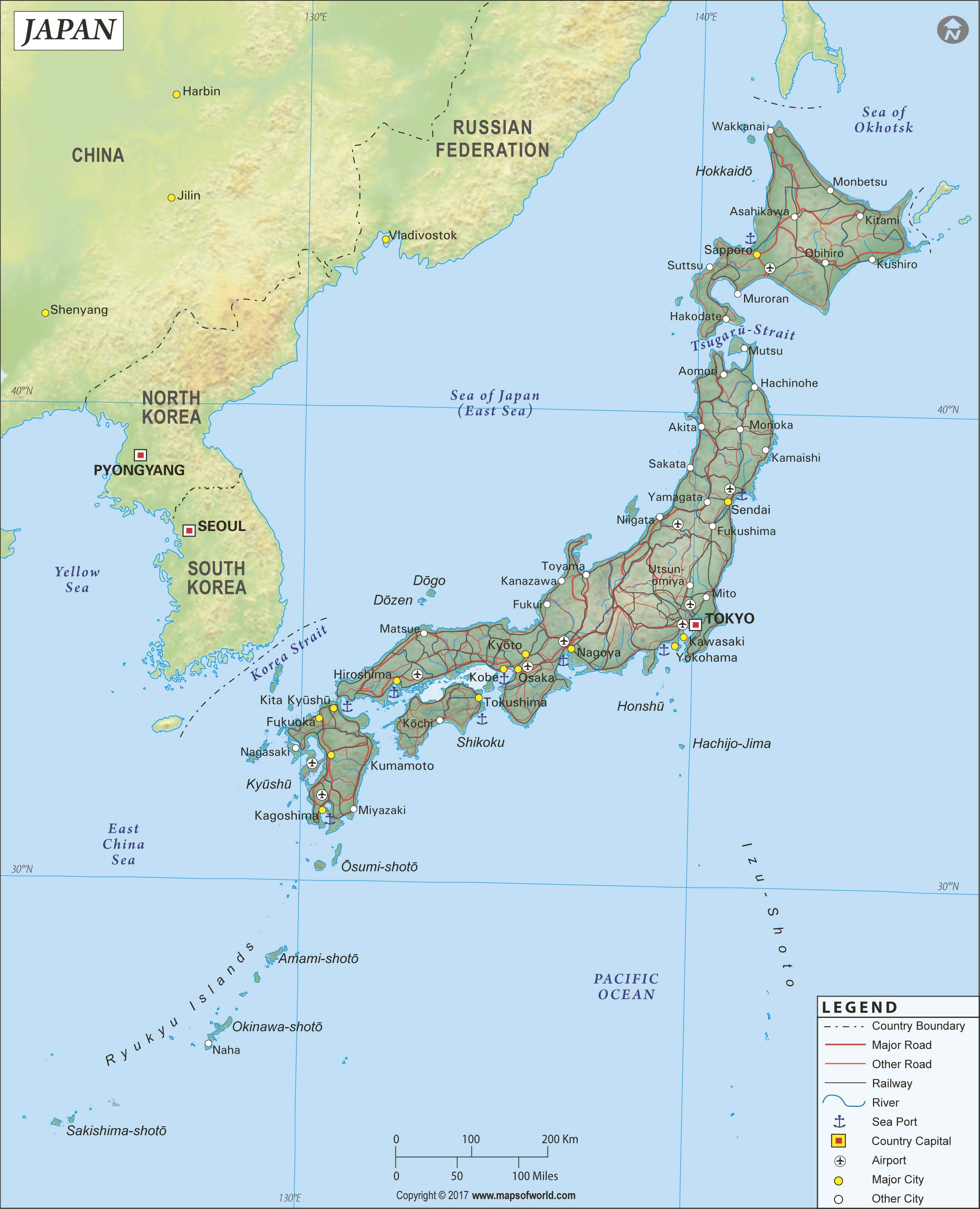 Political Map Of Japan Political Map Japan Eastern As - vrogue.co