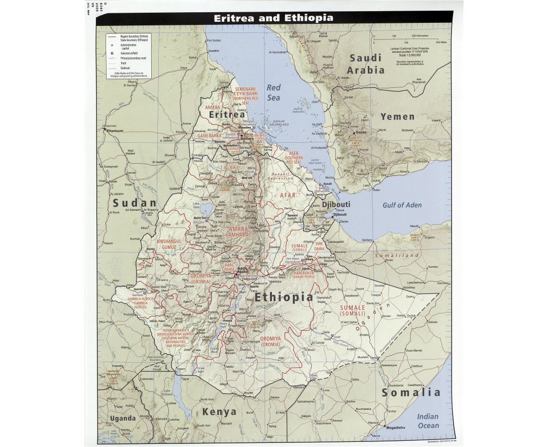 Eritrea Political Map