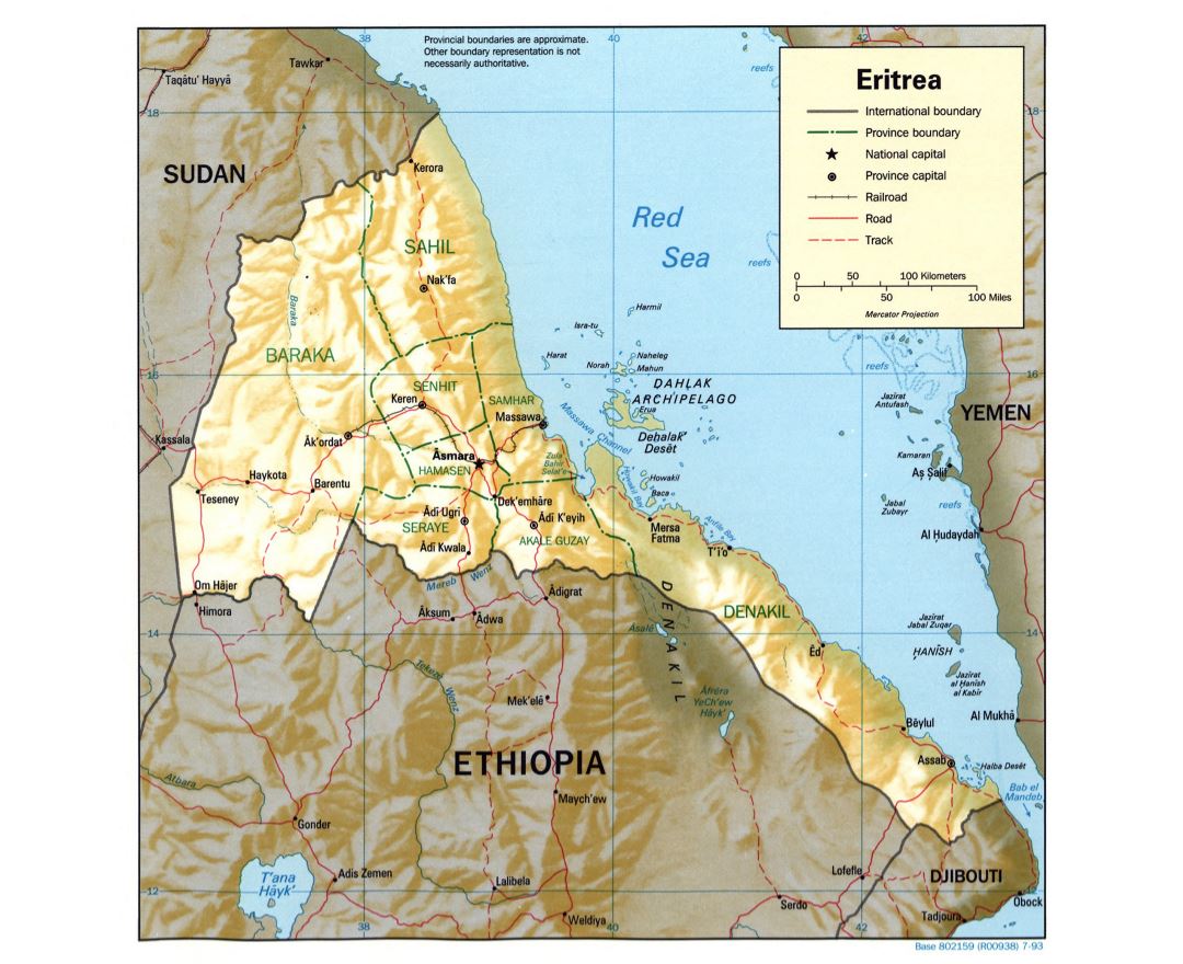 Eritrea Political Map