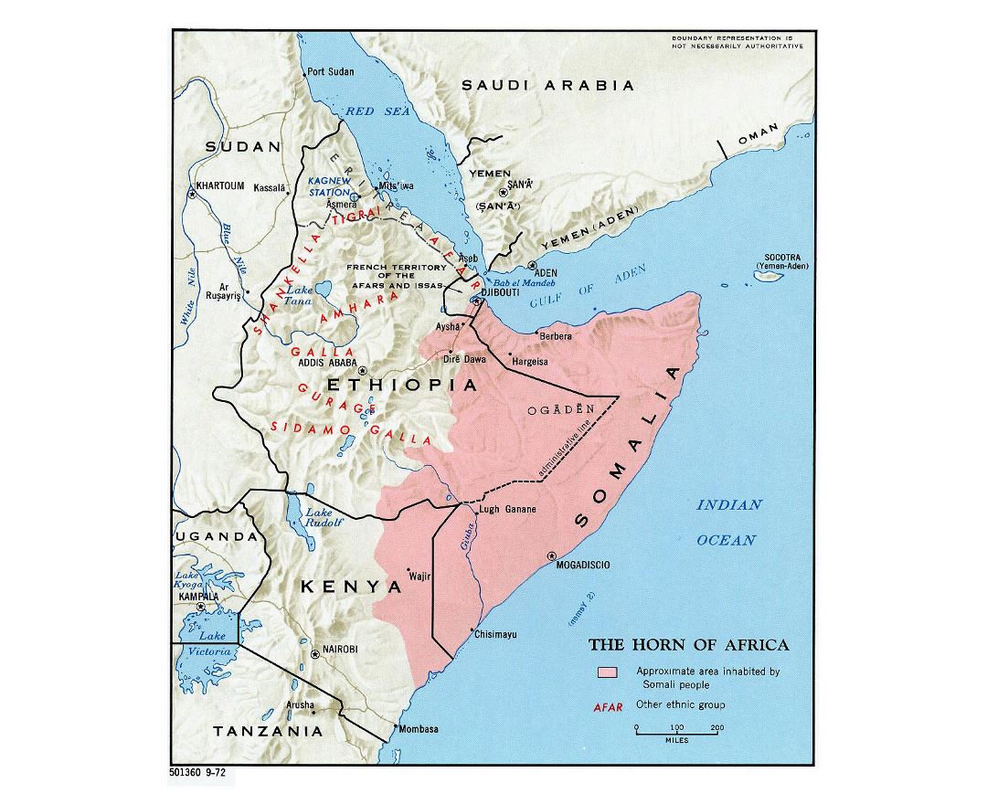 Maps of Horn of Africa | Collection of maps of Horn of Africa | Africa ...