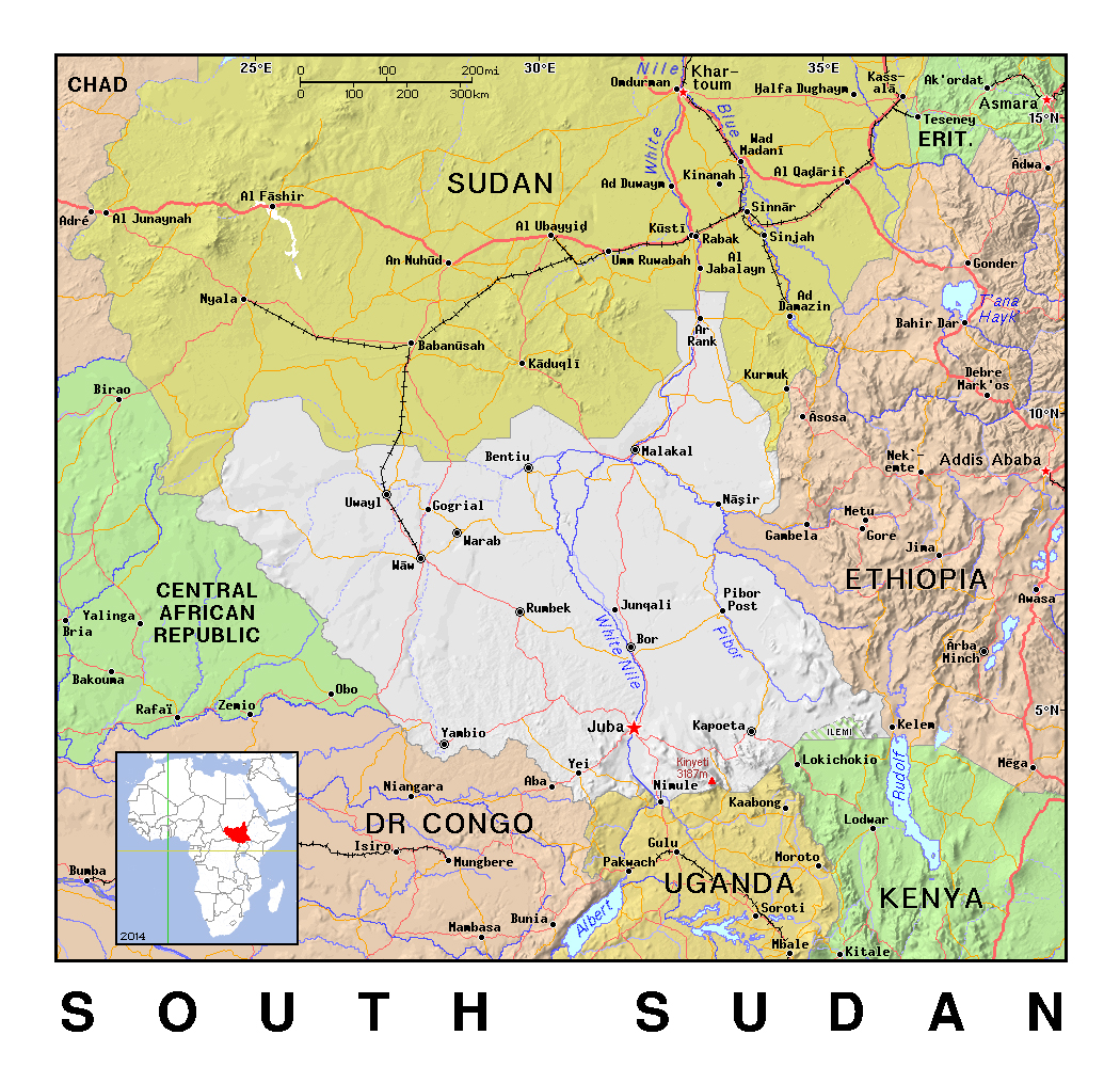 South Sudan Political Map Cities And Towns Map - Rezfoods - Resep ...