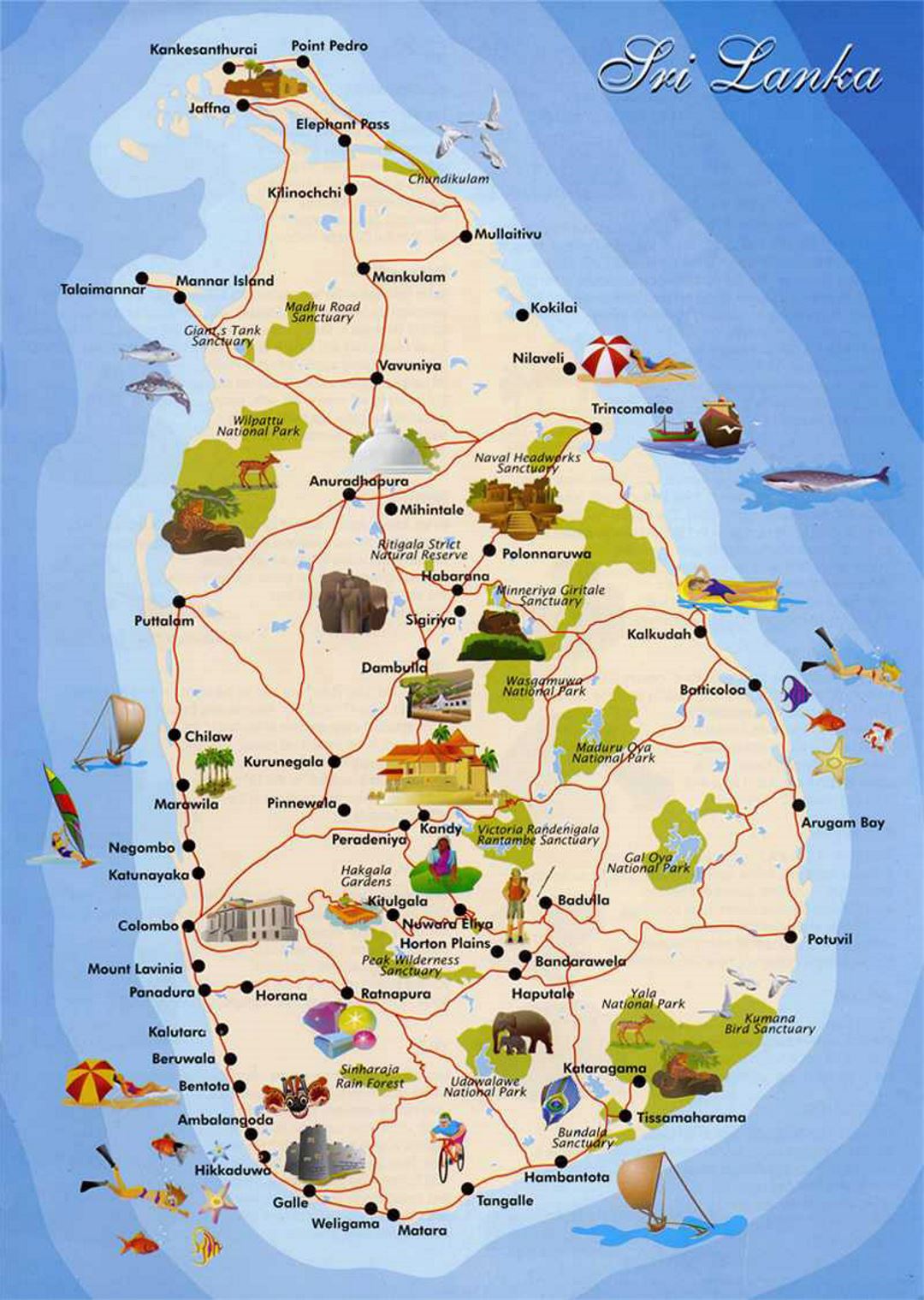 Sri Lanka Map And Sri Lanka Satellite Images - Riset