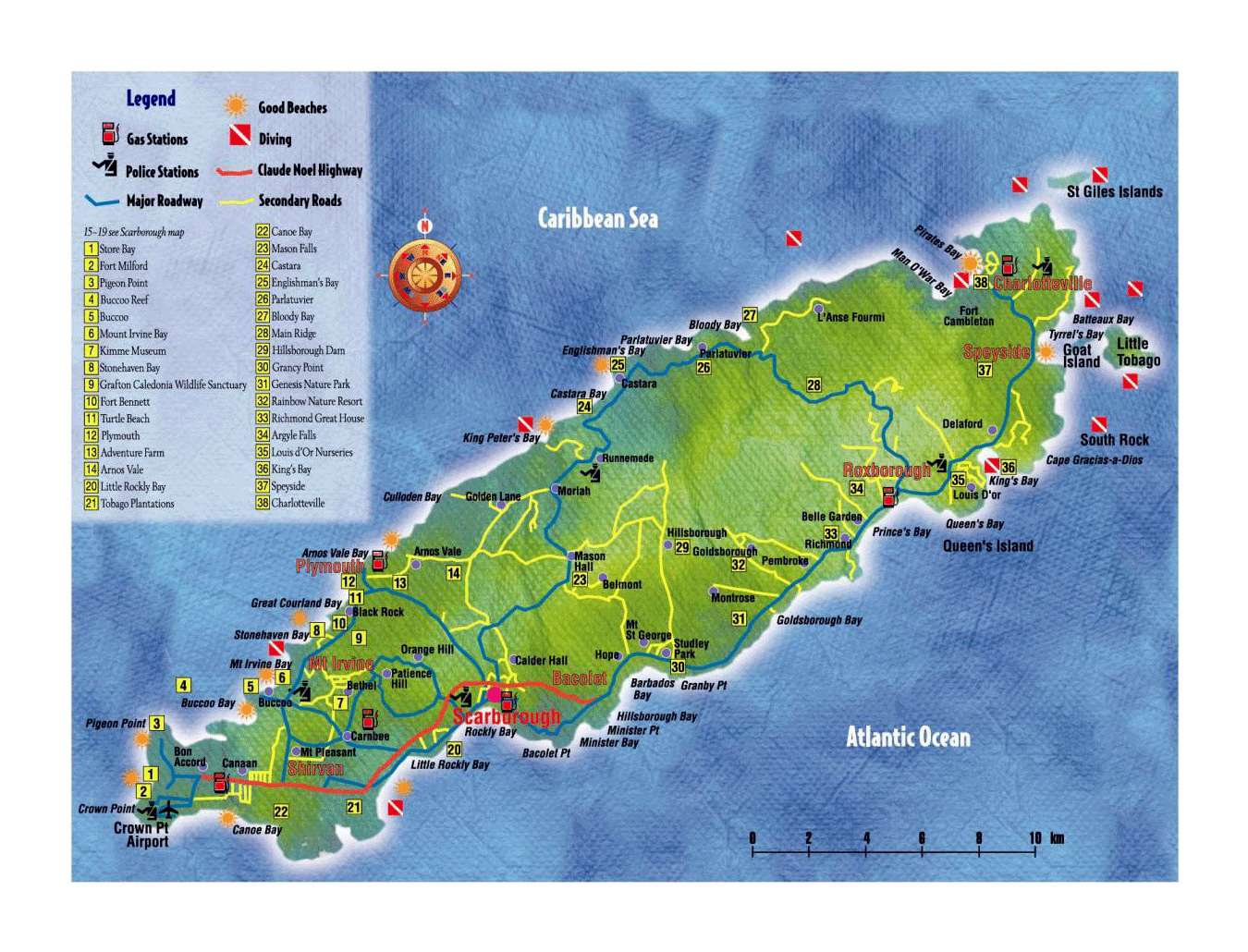 Road Map Of Trinidad And Tobago