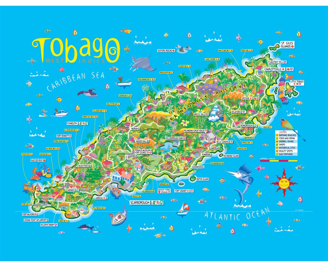 Road Map Of Trinidad And Tobago