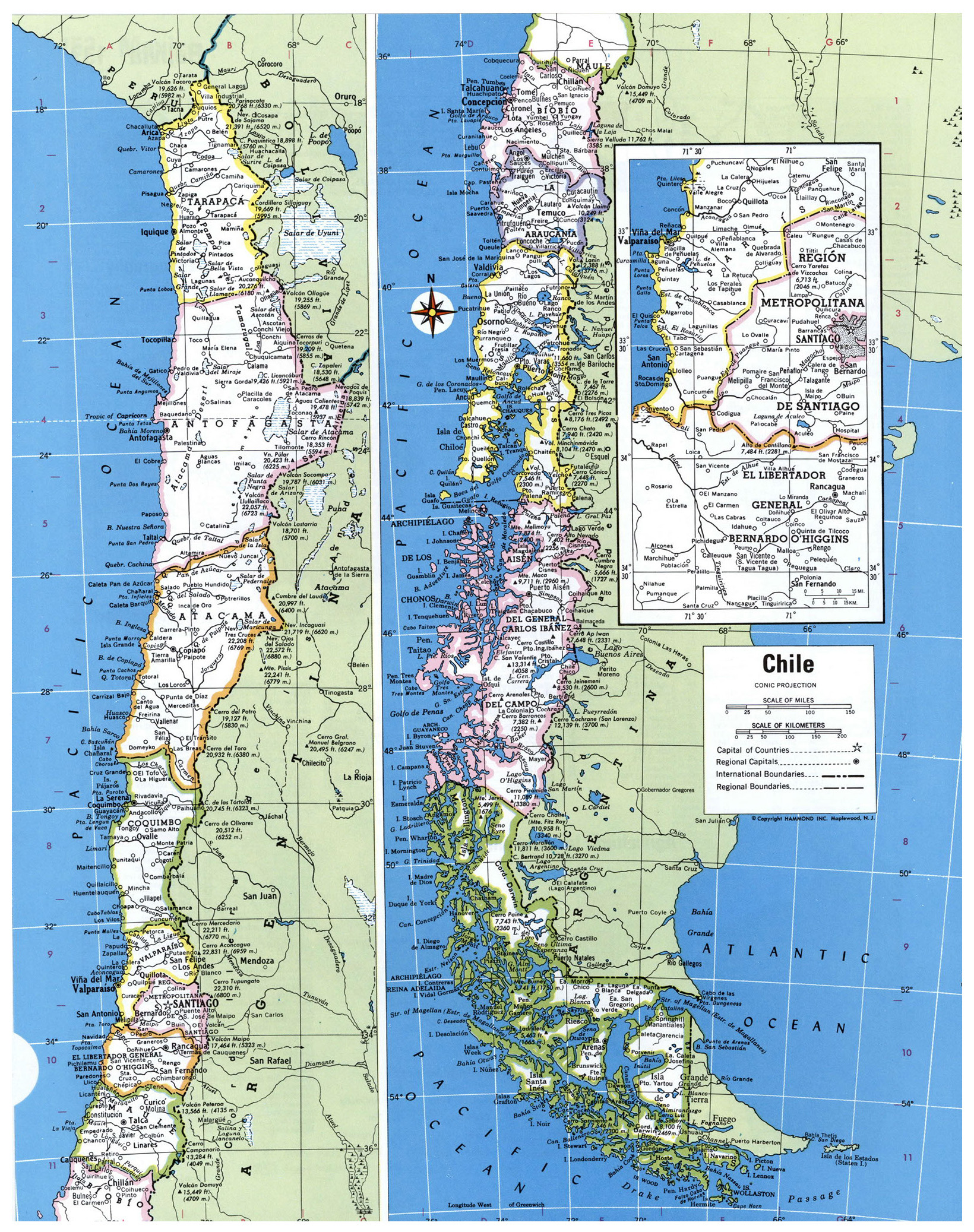 Political Map Of Chile Showing Its Administrative And - vrogue.co