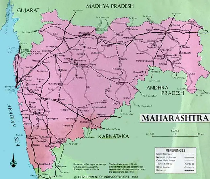 Political Map Of Maharashtra