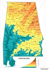 Alabama Topographic Map