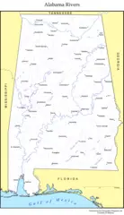 Albama Rivers Map