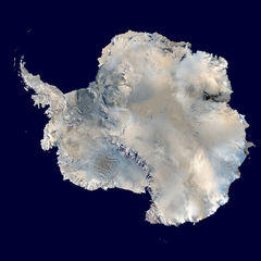 Antarctica Satellite Image Map