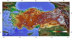 Turkey Topografical Map