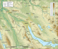 Zurich Area Topographic Map Fr