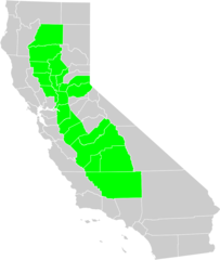 California Central Valley County Map