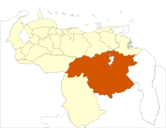 Venezuela Bolivar State Location