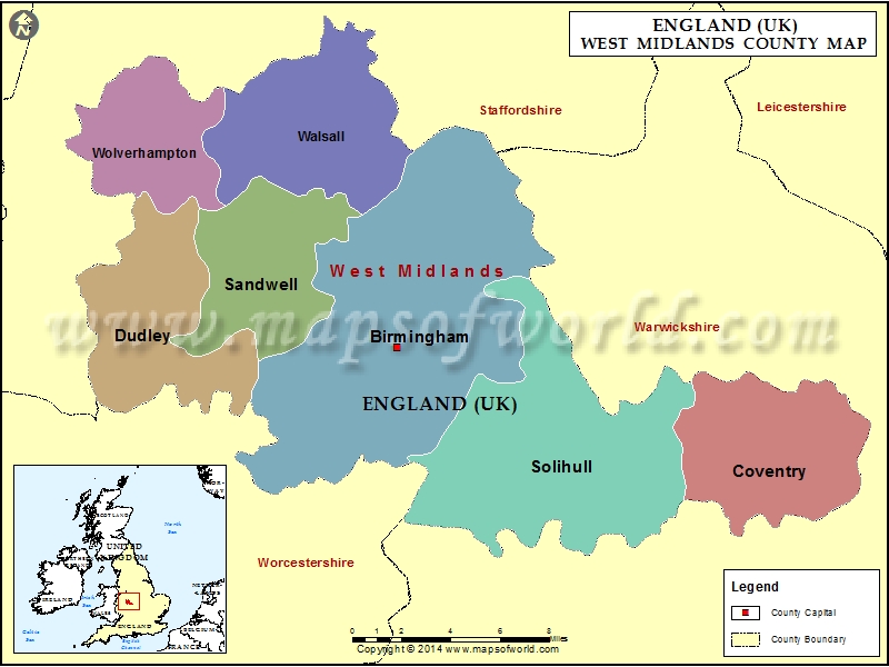 map of the west midlands West Midlands County Map Map Of West Midlands County England map of the west midlands