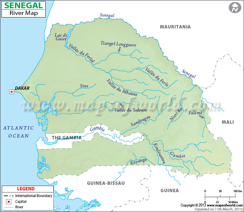 Senegal River Map