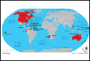 Map of Dollar currency countries