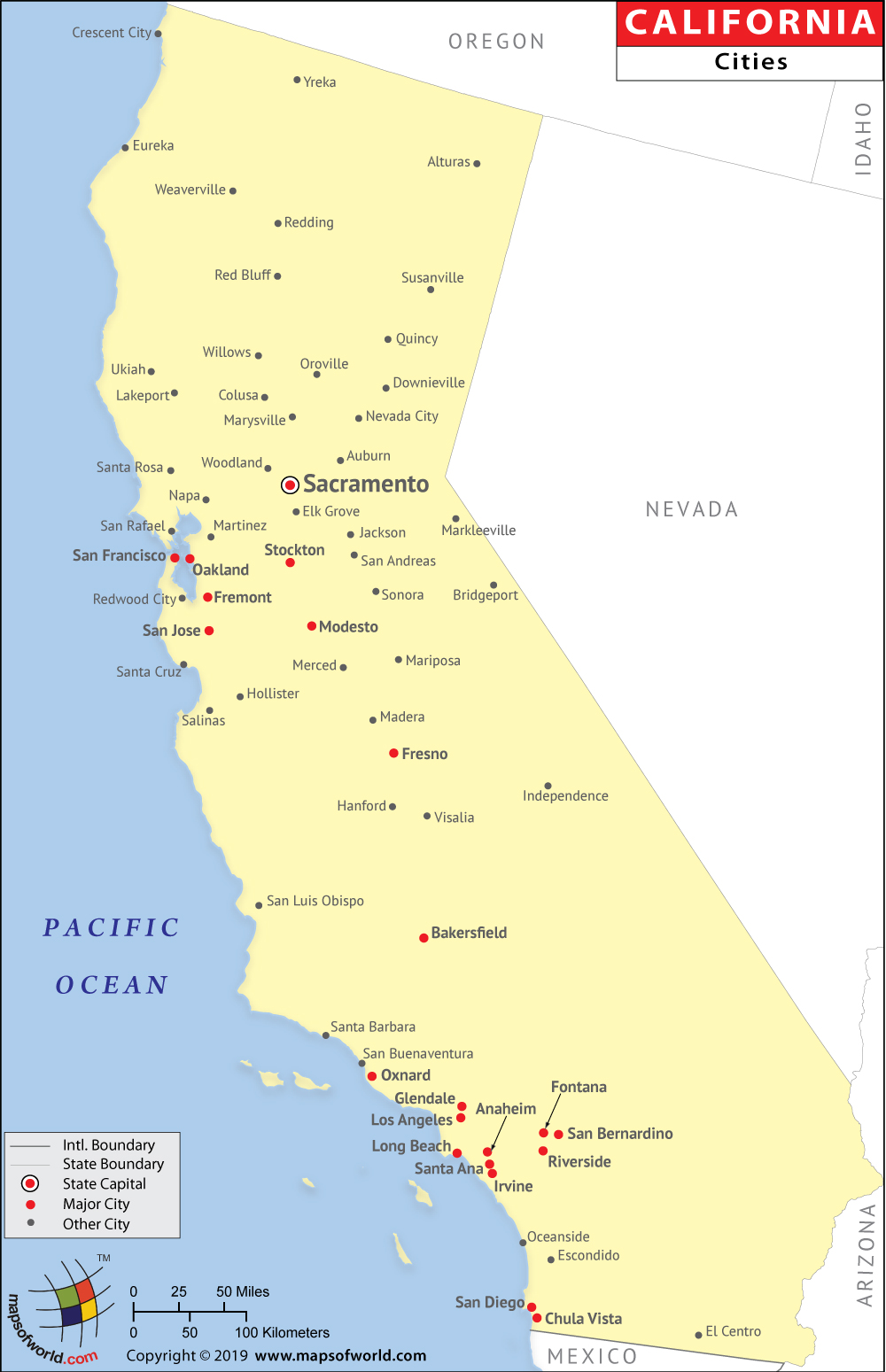 california map of cities Cities In California California Cities Map california map of cities