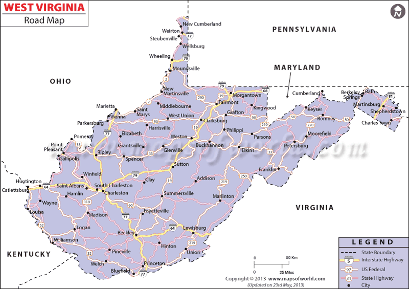 west virginia city map West Virginia Images west virginia city map