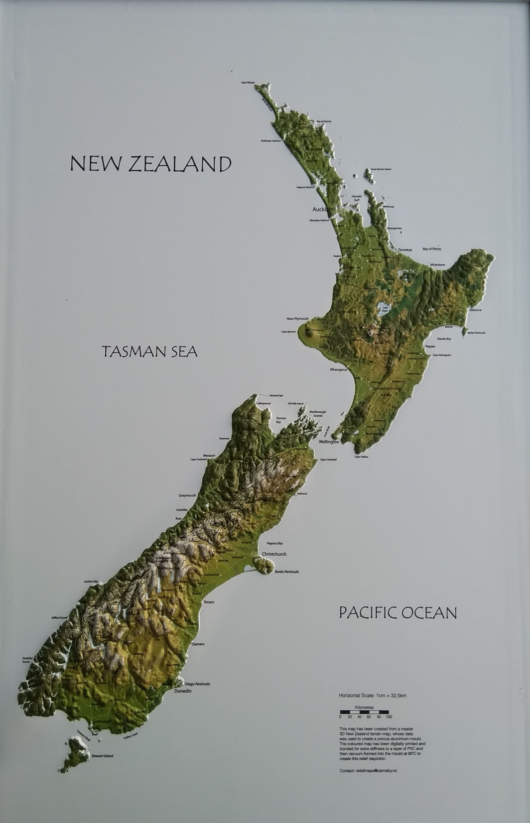 Southern Alps New Zealand Map